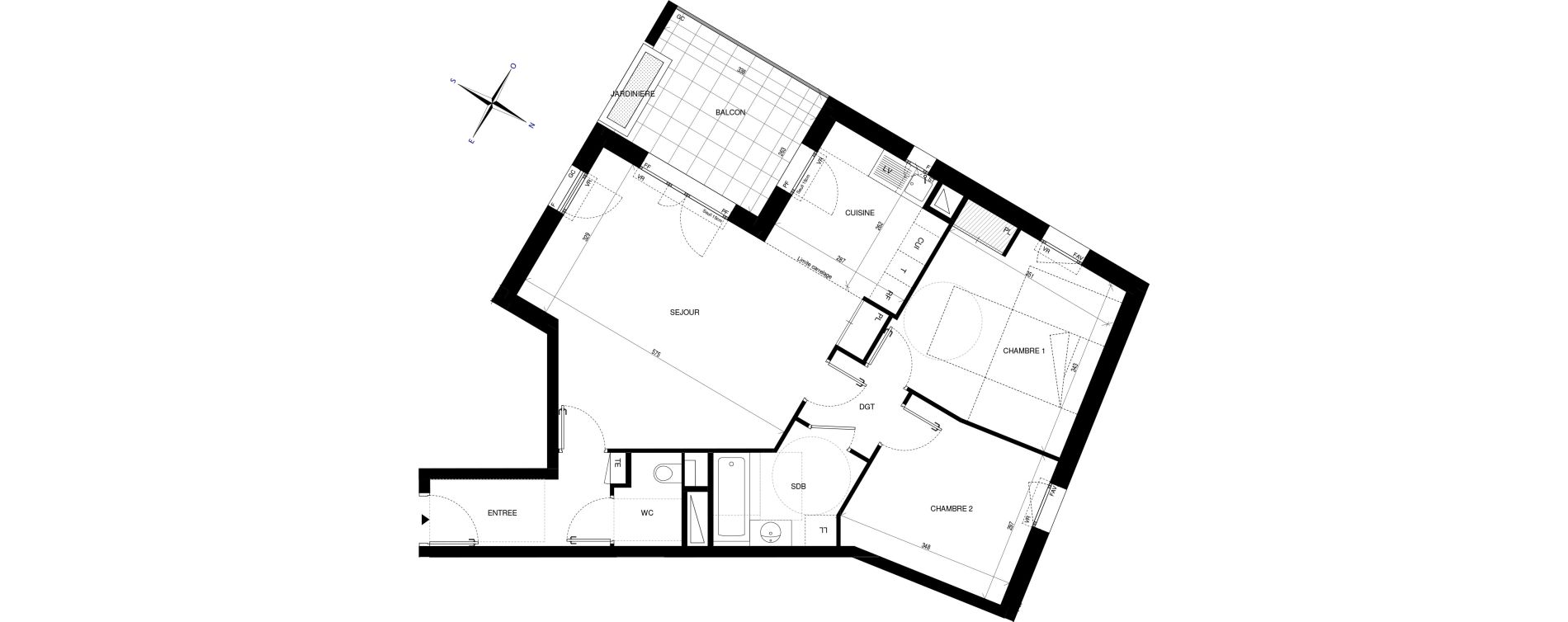 Appartement T3 de 70,26 m2 &agrave; Ch&acirc;tenay-Malabry Lavall&eacute;e