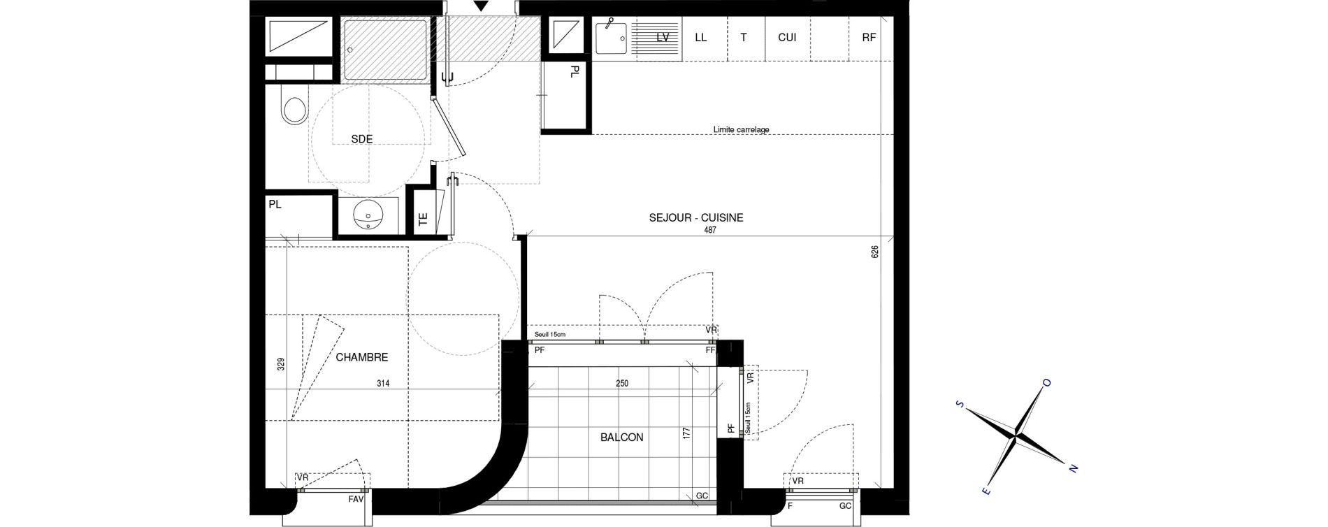 Appartement T2 de 43,69 m2 &agrave; Ch&acirc;tenay-Malabry Lavall&eacute;e