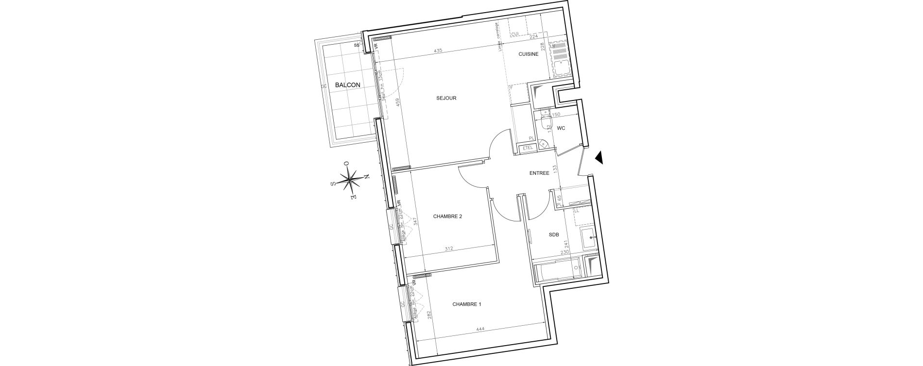 Appartement T3 de 64,65 m2 &agrave; Ch&acirc;tenay-Malabry Robinson