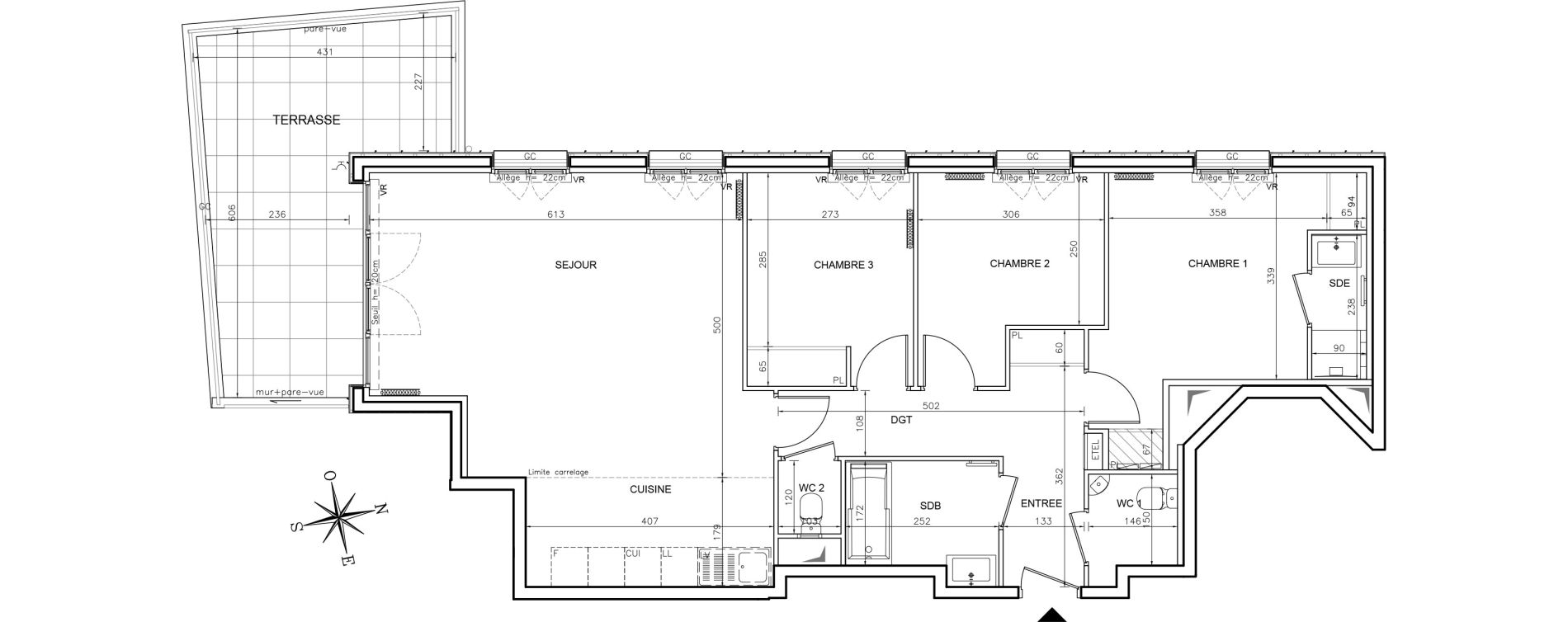 Appartement T4 de 88,75 m2 &agrave; Ch&acirc;tenay-Malabry Robinson