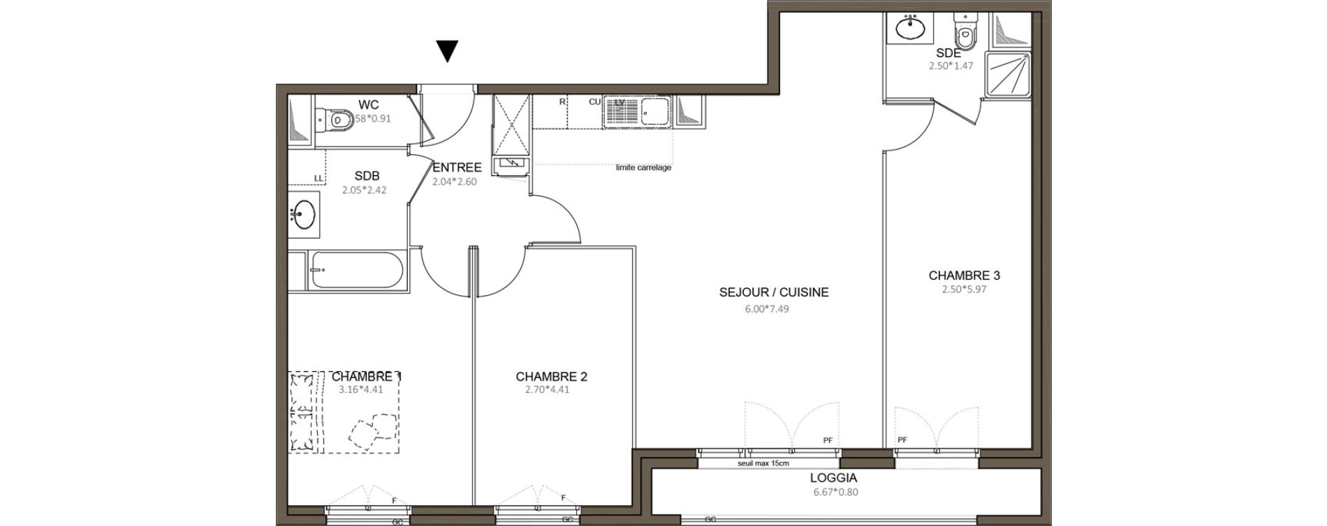 Appartement T4 de 86,03 m2 &agrave; Ch&acirc;tenay-Malabry Centre