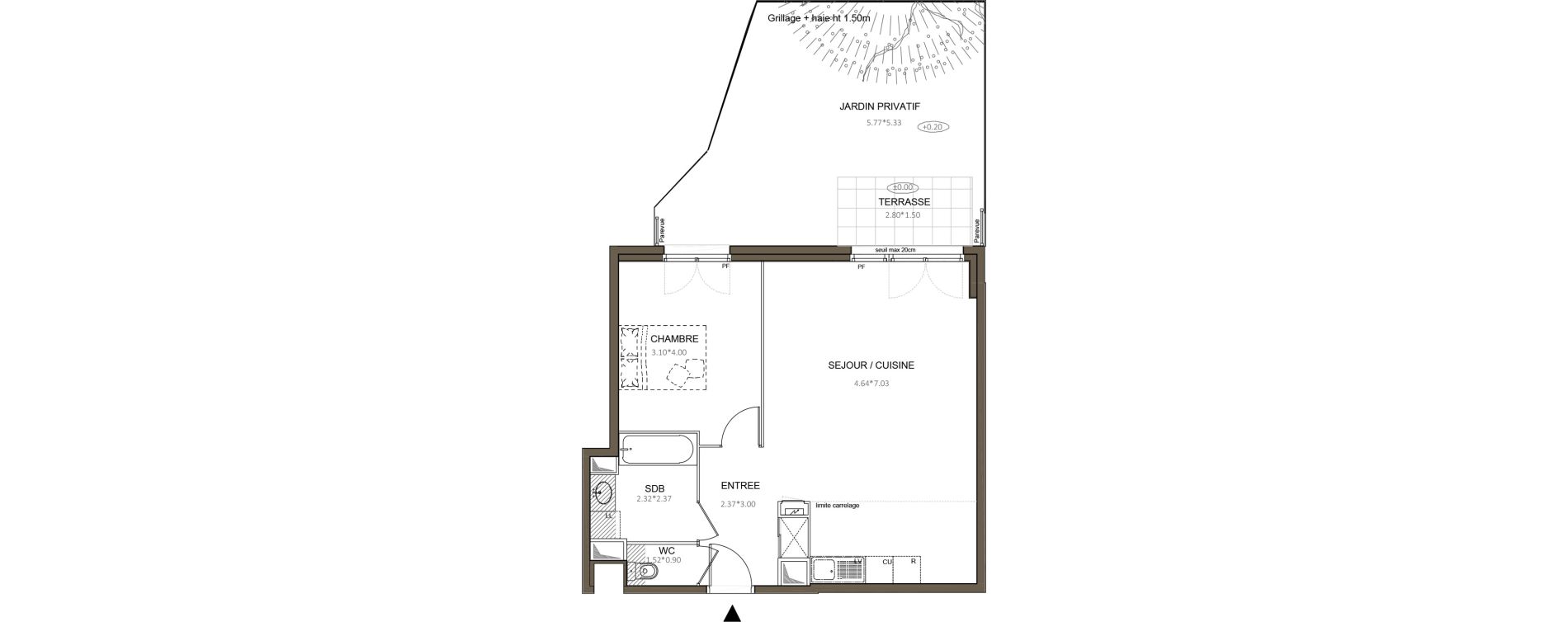 Appartement T2 de 54,13 m2 &agrave; Ch&acirc;tenay-Malabry Centre