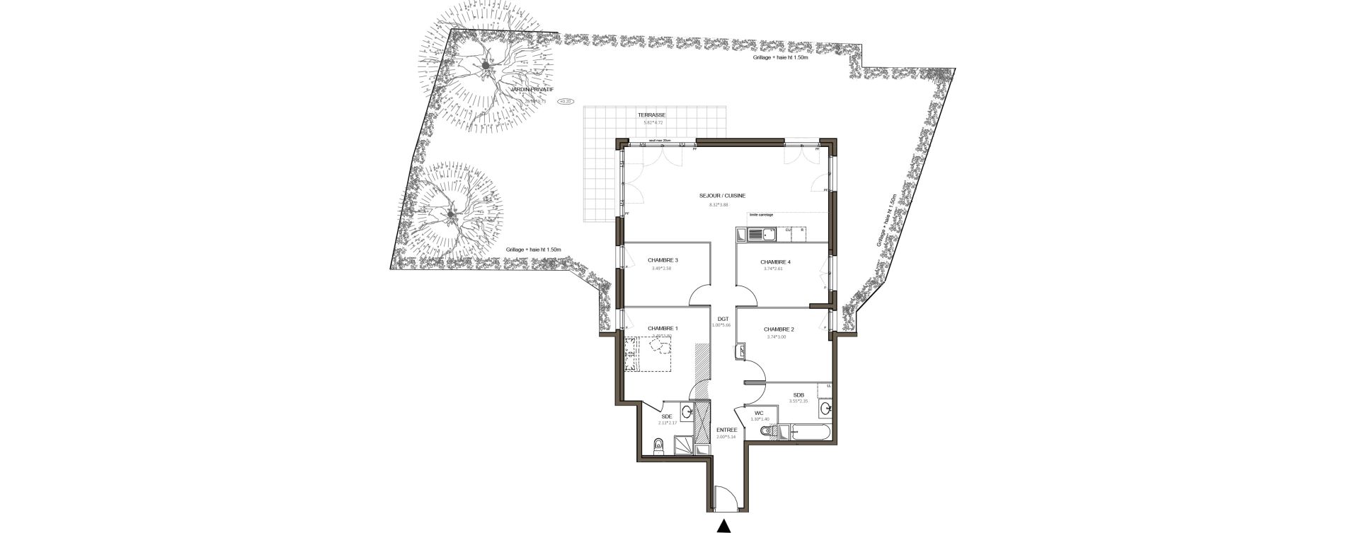 Appartement T5 de 101,02 m2 &agrave; Ch&acirc;tenay-Malabry Centre