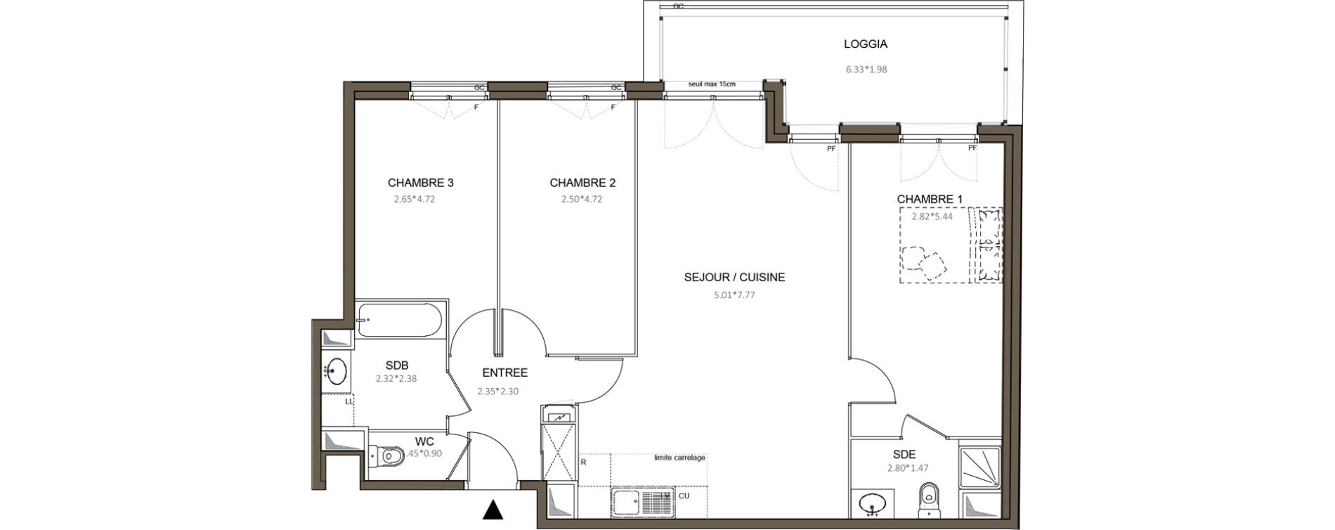 Appartement T4 de 85,43 m2 &agrave; Ch&acirc;tenay-Malabry Centre