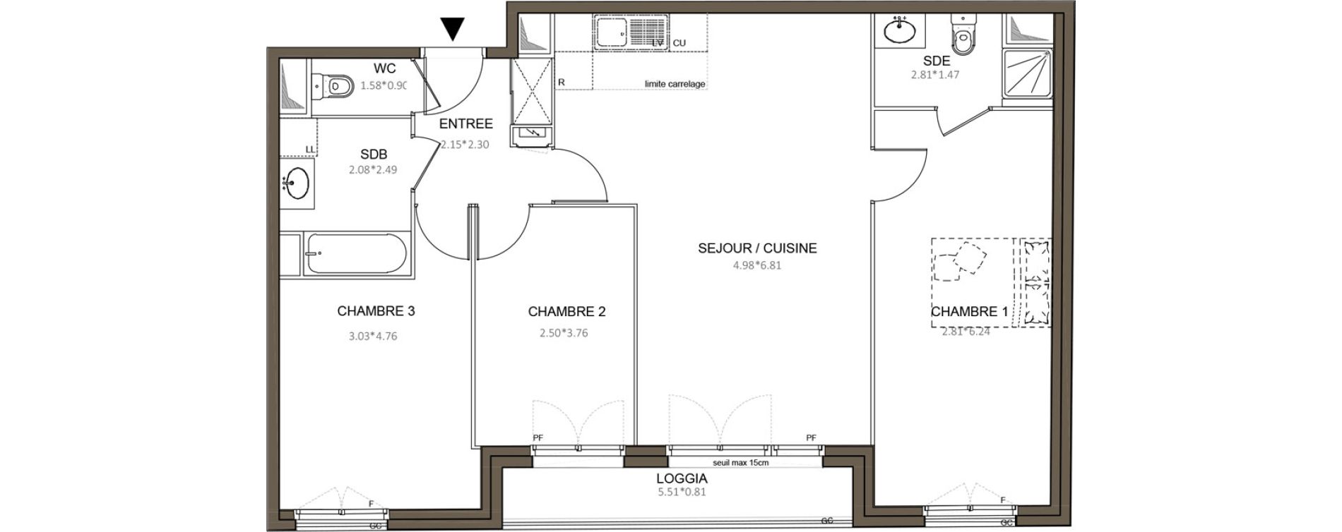 Appartement T4 de 82,63 m2 &agrave; Ch&acirc;tenay-Malabry Centre