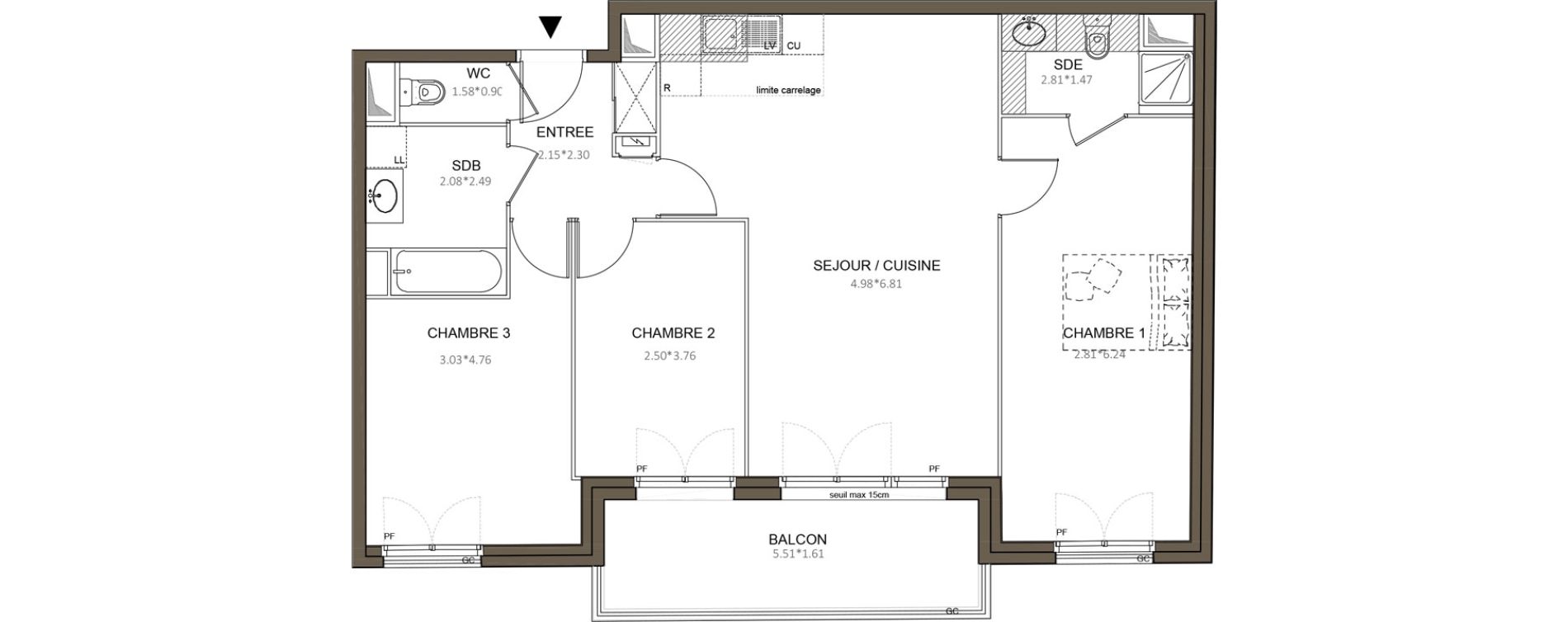 Appartement T4 de 82,65 m2 &agrave; Ch&acirc;tenay-Malabry Centre