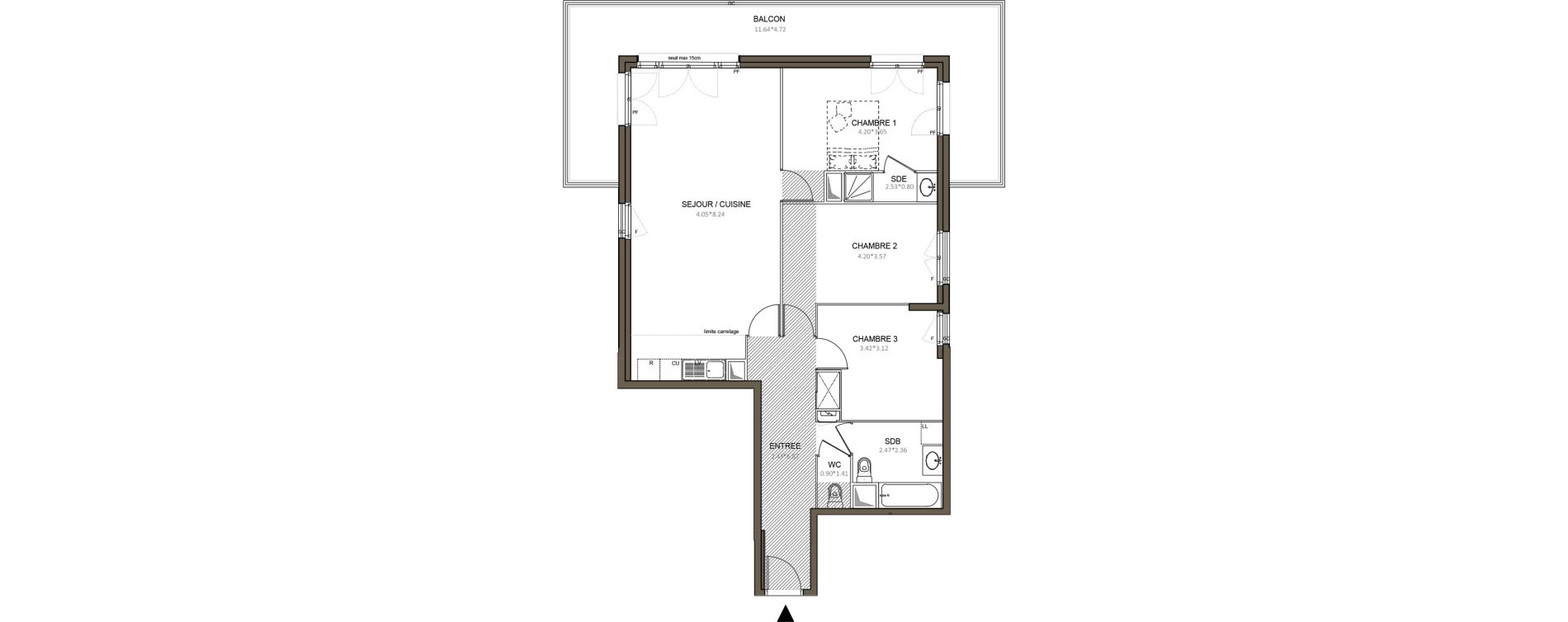 Appartement T4 de 87,72 m2 &agrave; Ch&acirc;tenay-Malabry Centre