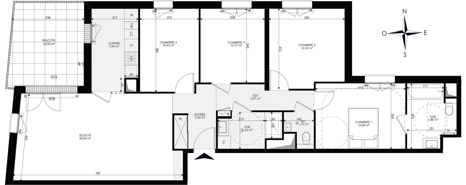 Appartement T5 de 106,00 m2 &agrave; Ch&acirc;tenay-Malabry Lavall&eacute;e