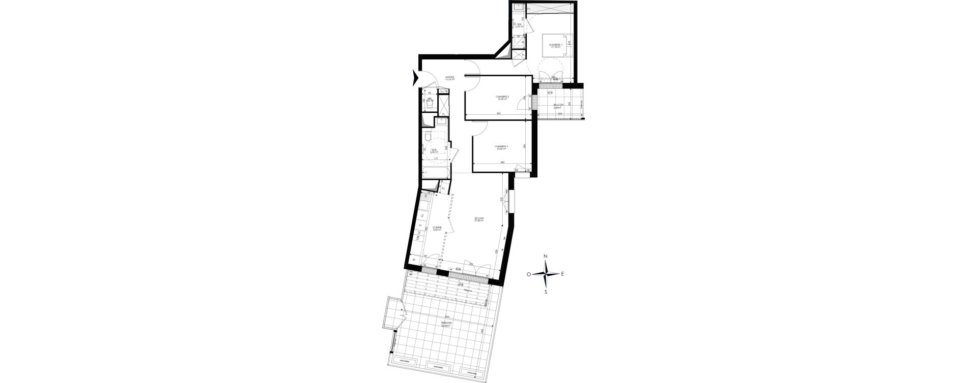 Appartement T4 de 88,64 m2 &agrave; Ch&acirc;tenay-Malabry Lavall&eacute;e