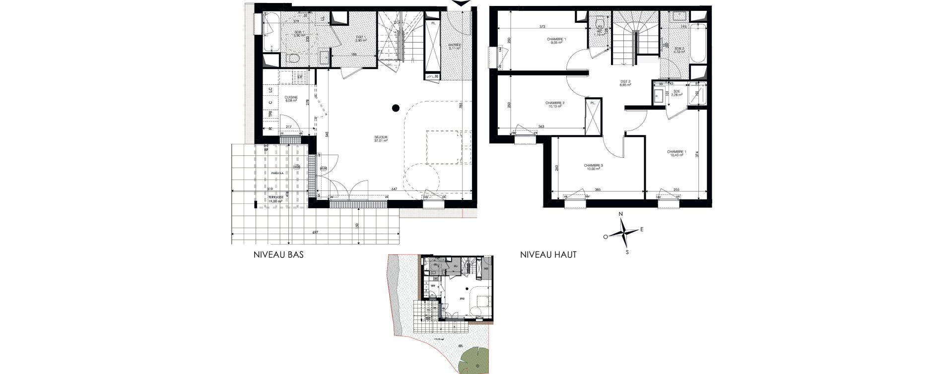 Duplex T5 de 112,40 m2 &agrave; Ch&acirc;tenay-Malabry Lavall&eacute;e