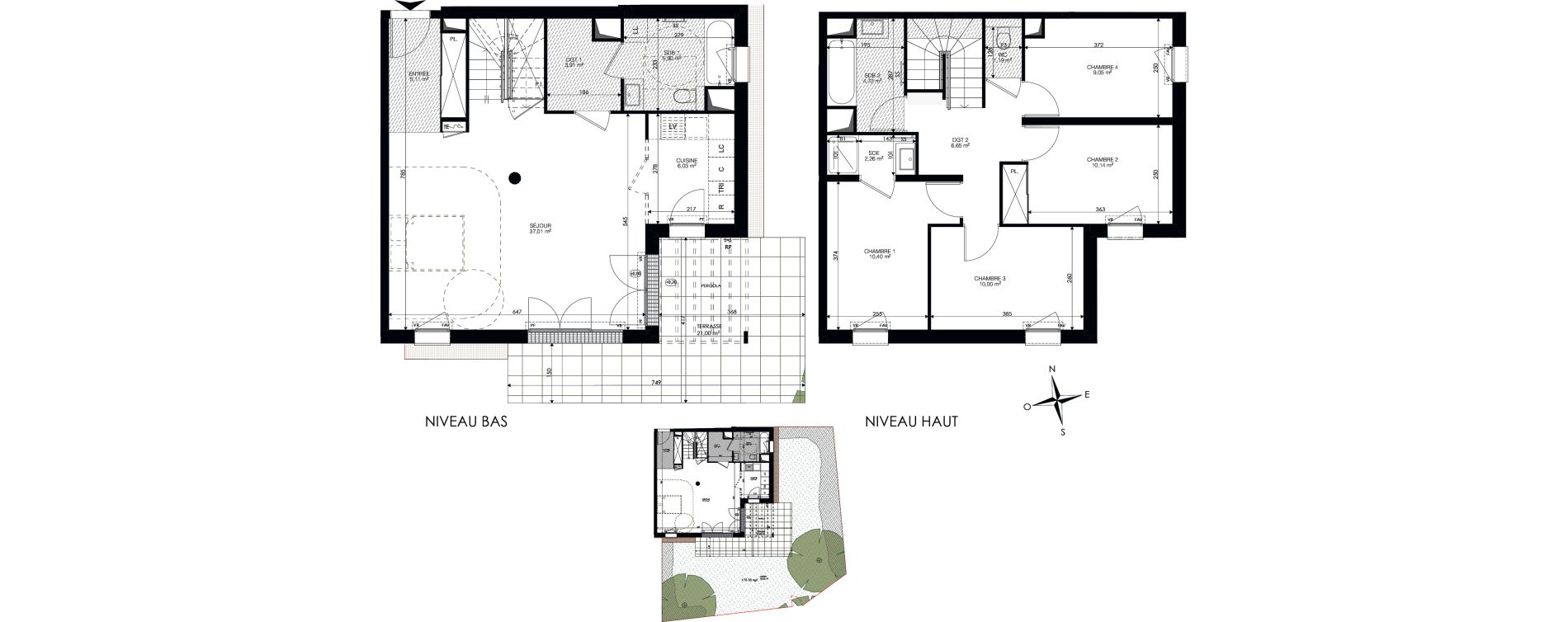 Duplex T5 de 112,37 m2 &agrave; Ch&acirc;tenay-Malabry Lavall&eacute;e