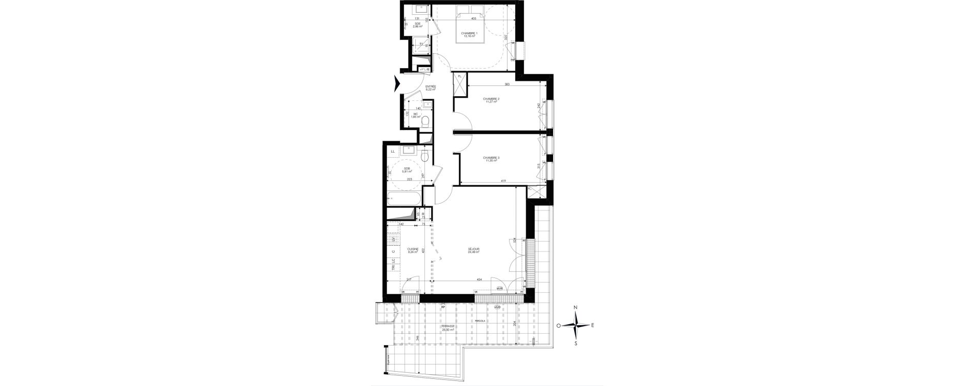 Appartement T4 de 87,35 m2 &agrave; Ch&acirc;tenay-Malabry Lavall&eacute;e