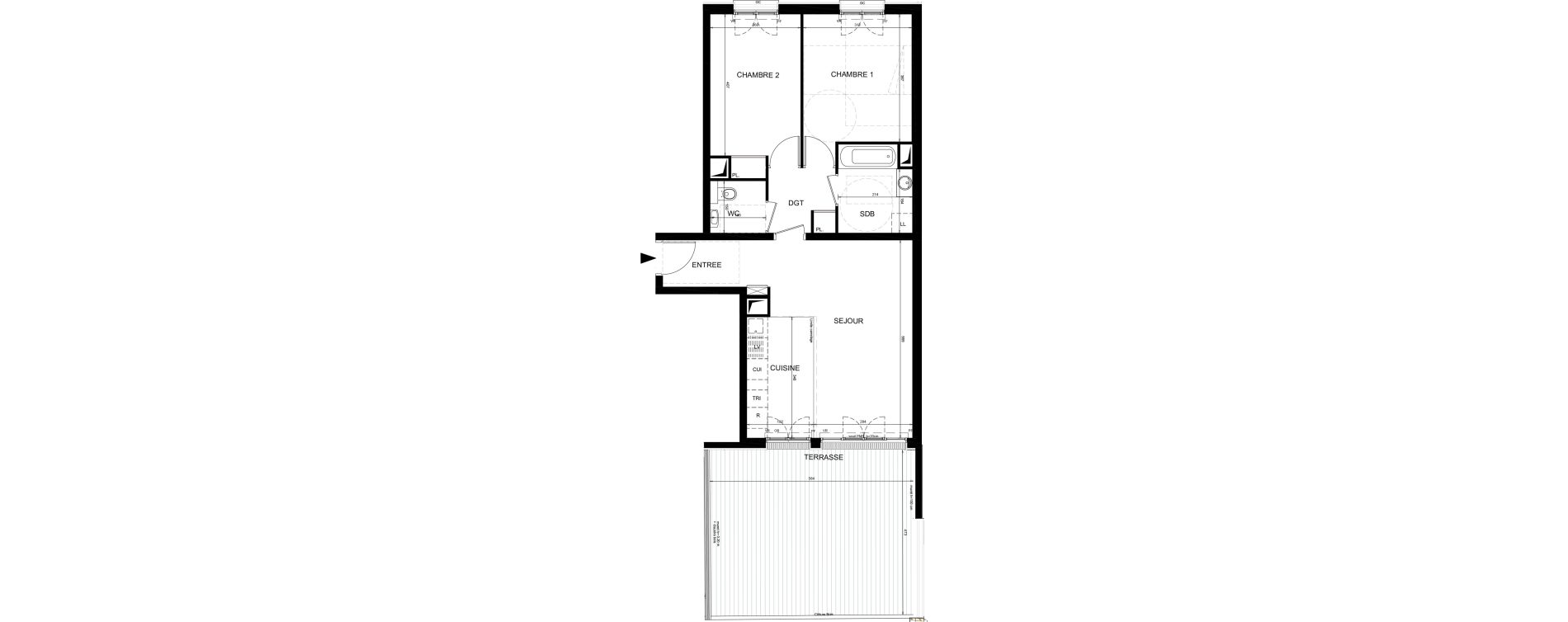 Appartement T3 de 64,37 m2 &agrave; Ch&acirc;tenay-Malabry Lavall&eacute;e