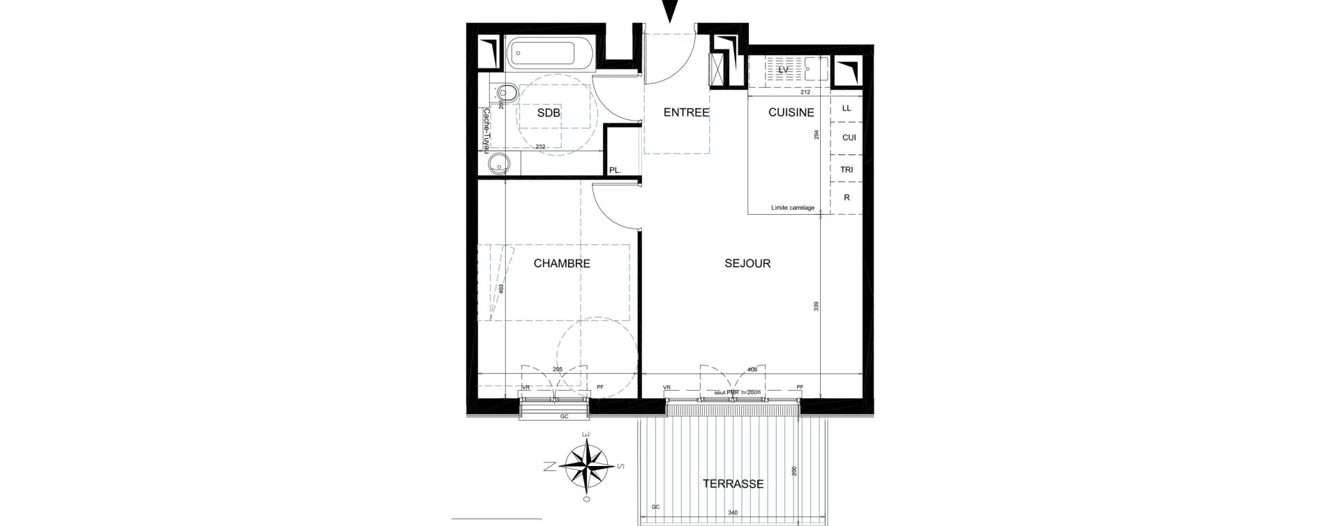 Appartement T2 de 44,19 m2 &agrave; Ch&acirc;tenay-Malabry Lavall&eacute;e