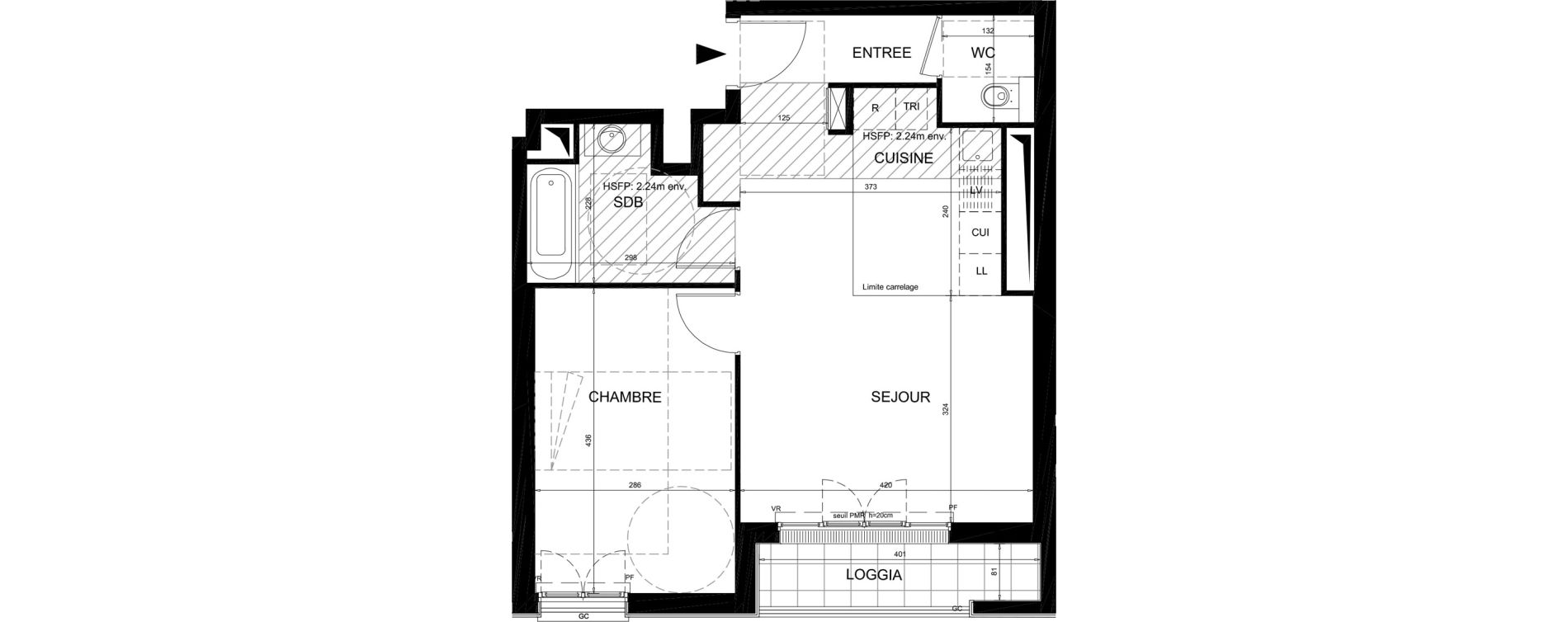 Appartement T2 de 47,00 m2 &agrave; Ch&acirc;tenay-Malabry Lavall&eacute;e