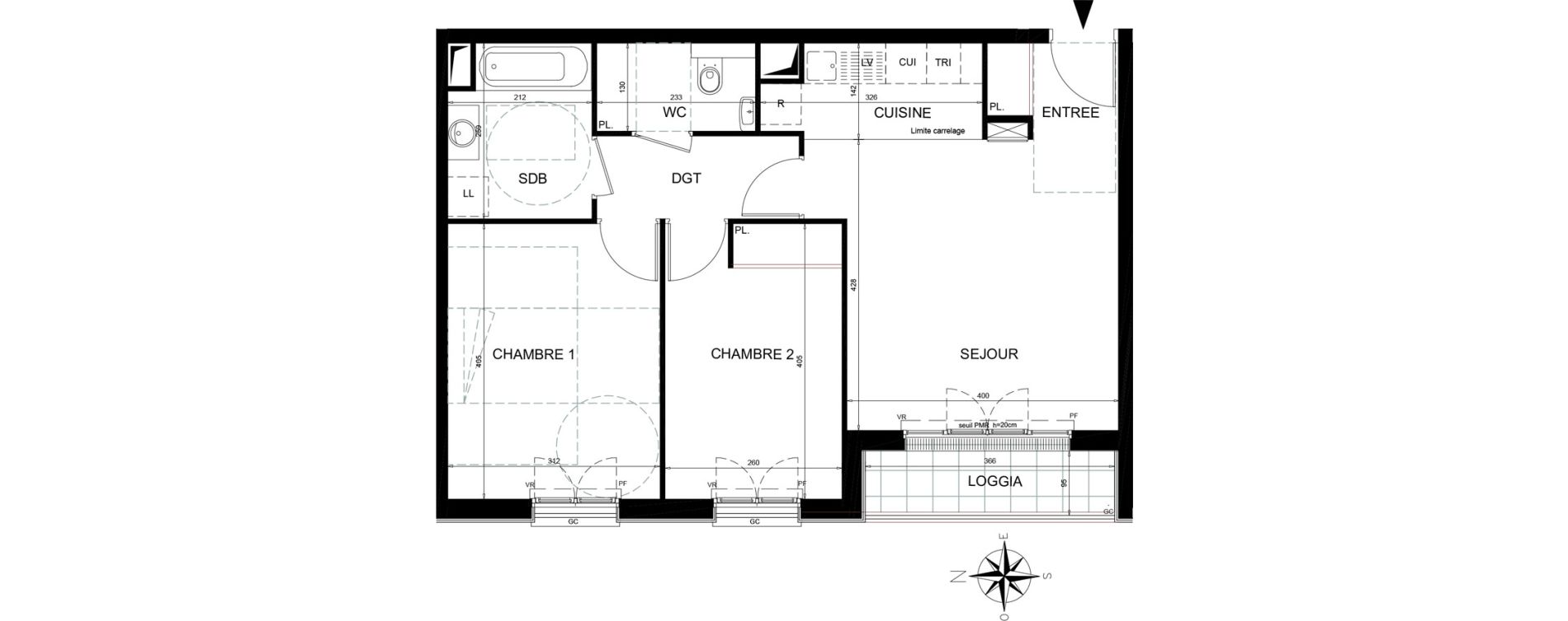 Appartement T3 de 60,00 m2 &agrave; Ch&acirc;tenay-Malabry Lavall&eacute;e