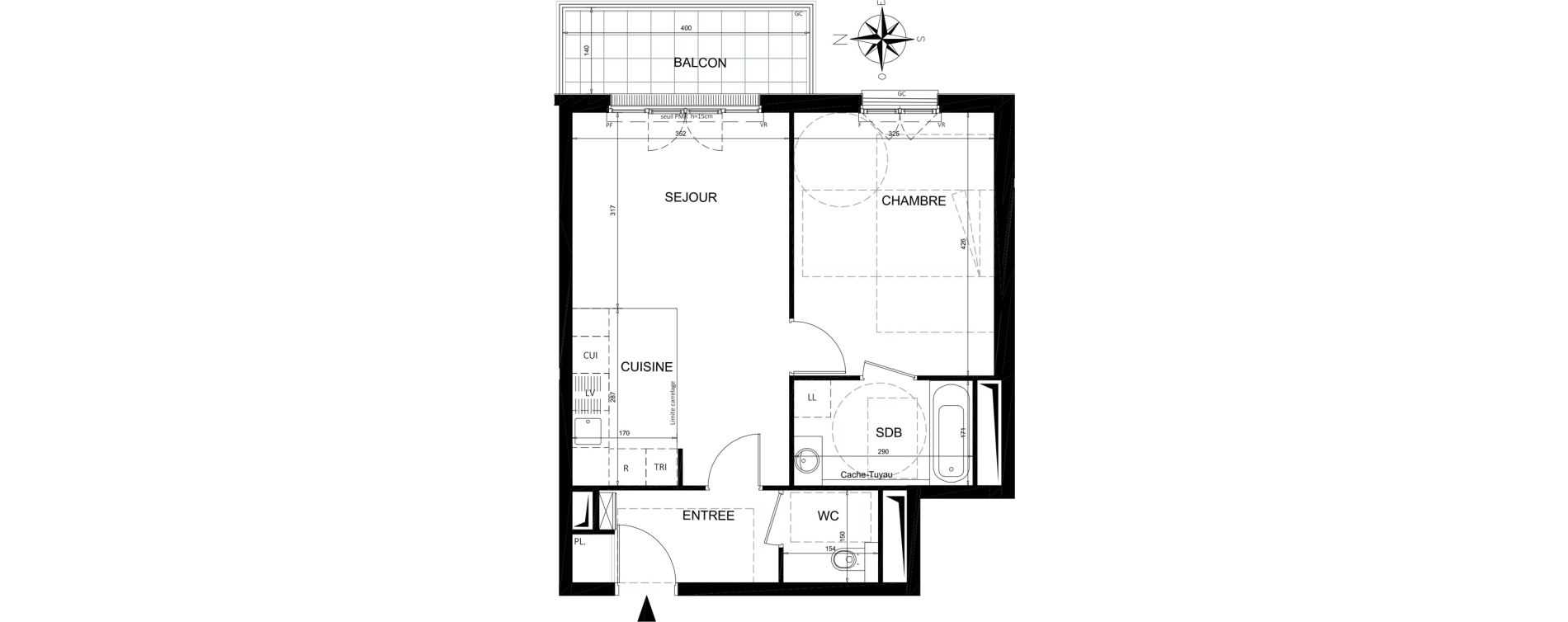 Appartement T2 de 46,88 m2 &agrave; Ch&acirc;tenay-Malabry Lavall&eacute;e
