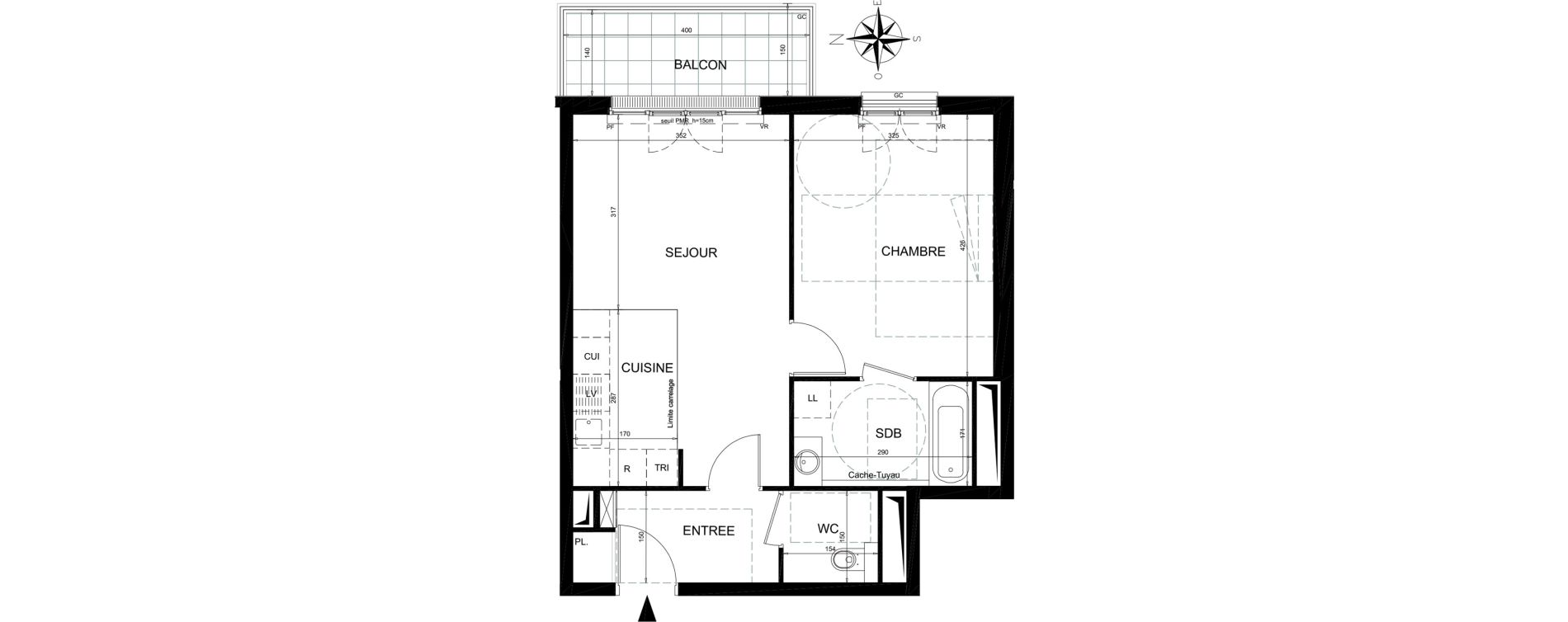 Appartement T2 de 46,88 m2 &agrave; Ch&acirc;tenay-Malabry Lavall&eacute;e