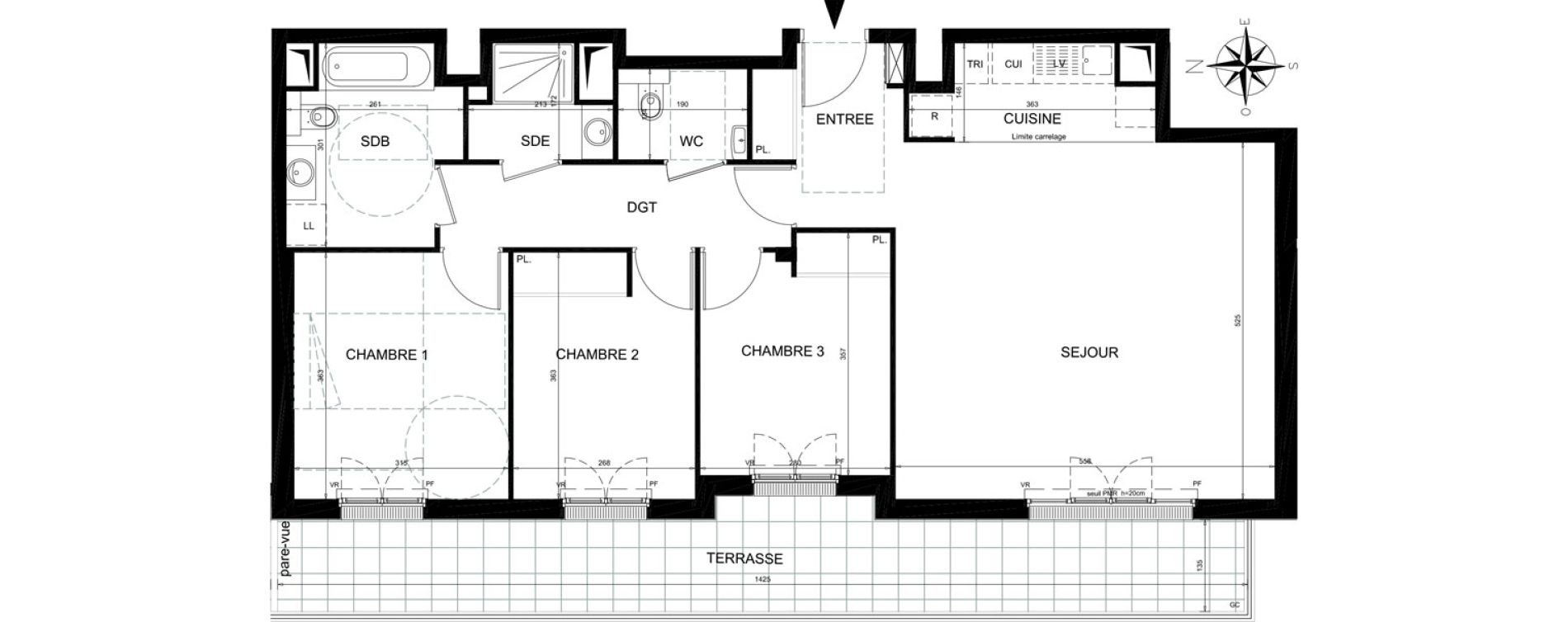 Appartement T4 de 87,51 m2 &agrave; Ch&acirc;tenay-Malabry Lavall&eacute;e