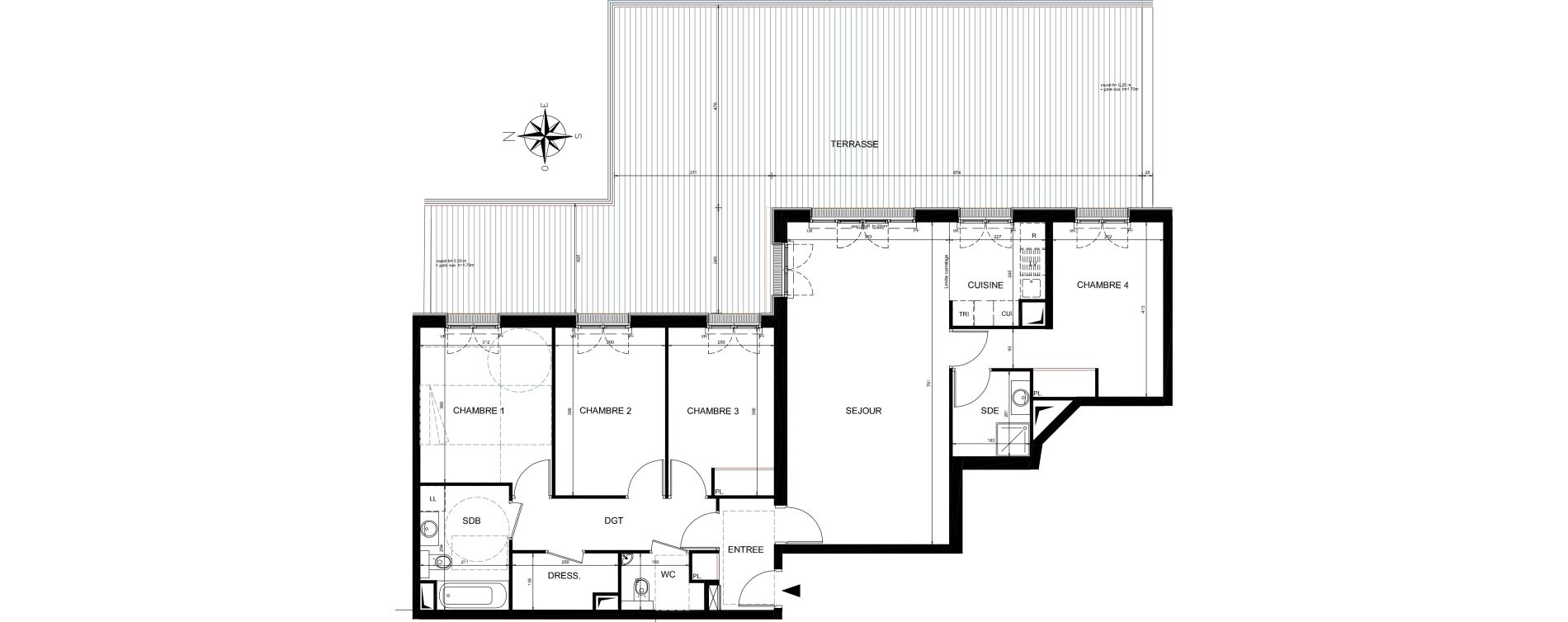 Appartement T5 de 104,23 m2 &agrave; Ch&acirc;tenay-Malabry Lavall&eacute;e