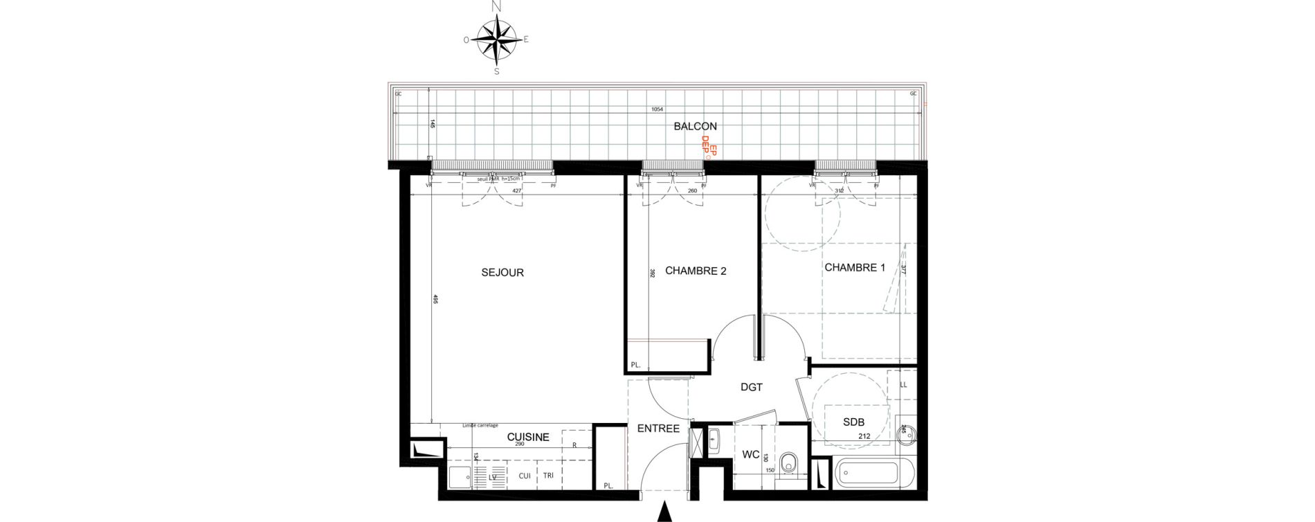 Appartement T3 de 60,34 m2 &agrave; Ch&acirc;tenay-Malabry Lavall&eacute;e