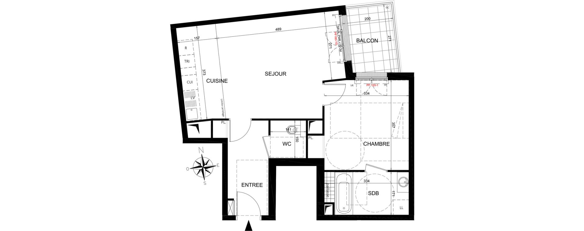 Appartement T2 de 50,55 m2 &agrave; Ch&acirc;tenay-Malabry Lavall&eacute;e