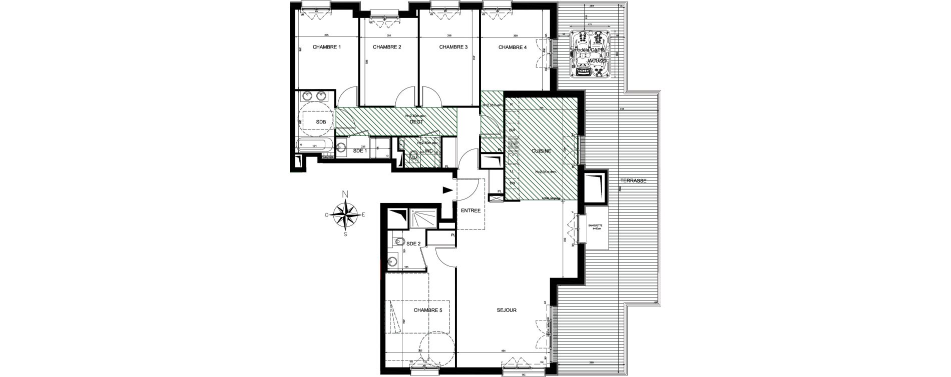 Appartement T6 de 130,88 m2 &agrave; Ch&acirc;tenay-Malabry Lavall&eacute;e