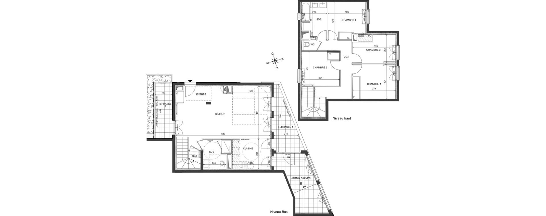 Duplex T5 de 109,90 m2 &agrave; Ch&acirc;tenay-Malabry Robinson