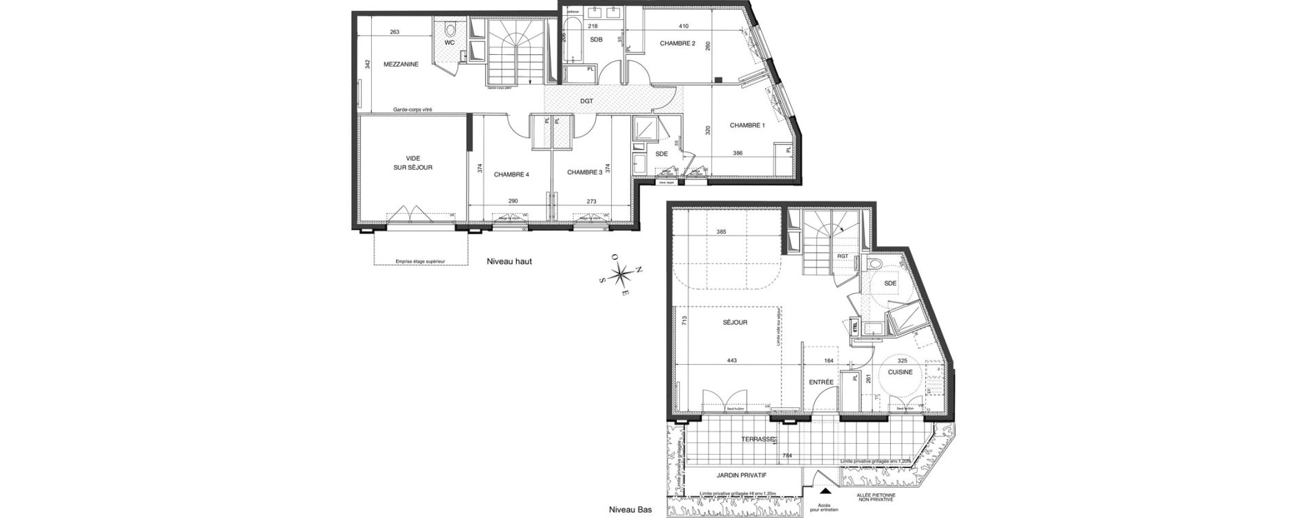 Duplex T5 de 127,75 m2 &agrave; Ch&acirc;tenay-Malabry Robinson