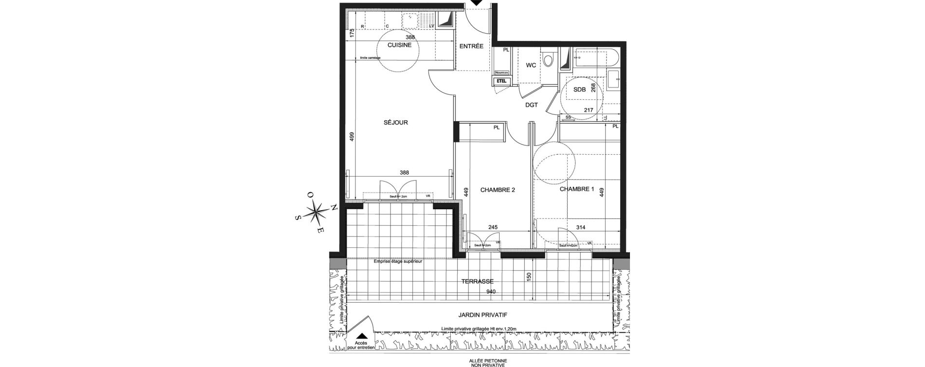 Appartement T3 de 67,40 m2 &agrave; Ch&acirc;tenay-Malabry Robinson