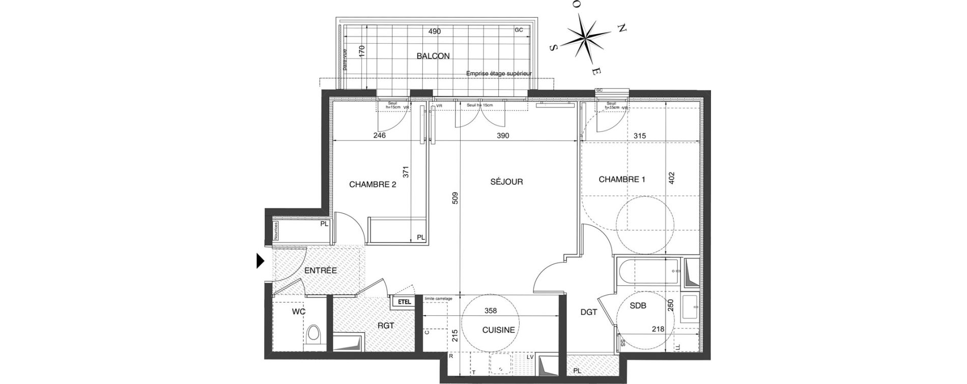 Appartement T3 de 67,60 m2 &agrave; Ch&acirc;tenay-Malabry Robinson