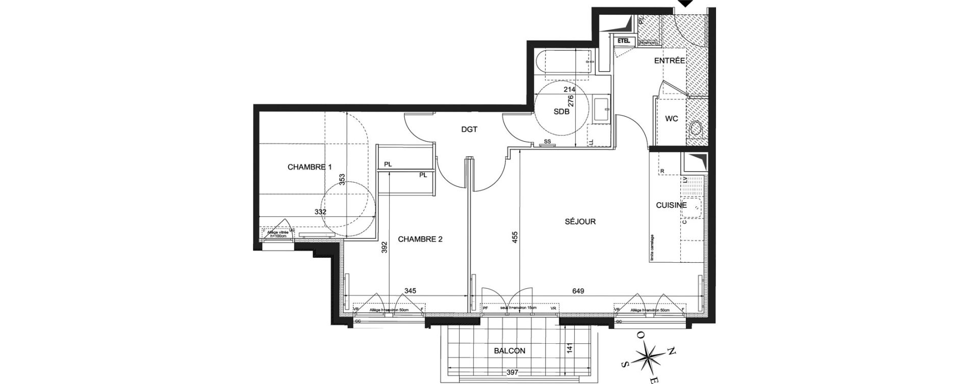 Appartement T3 de 72,20 m2 &agrave; Ch&acirc;tenay-Malabry Robinson