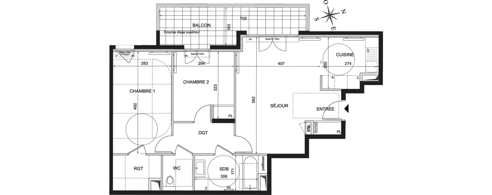 Appartement T3 de 69,45 m2 &agrave; Ch&acirc;tenay-Malabry Robinson