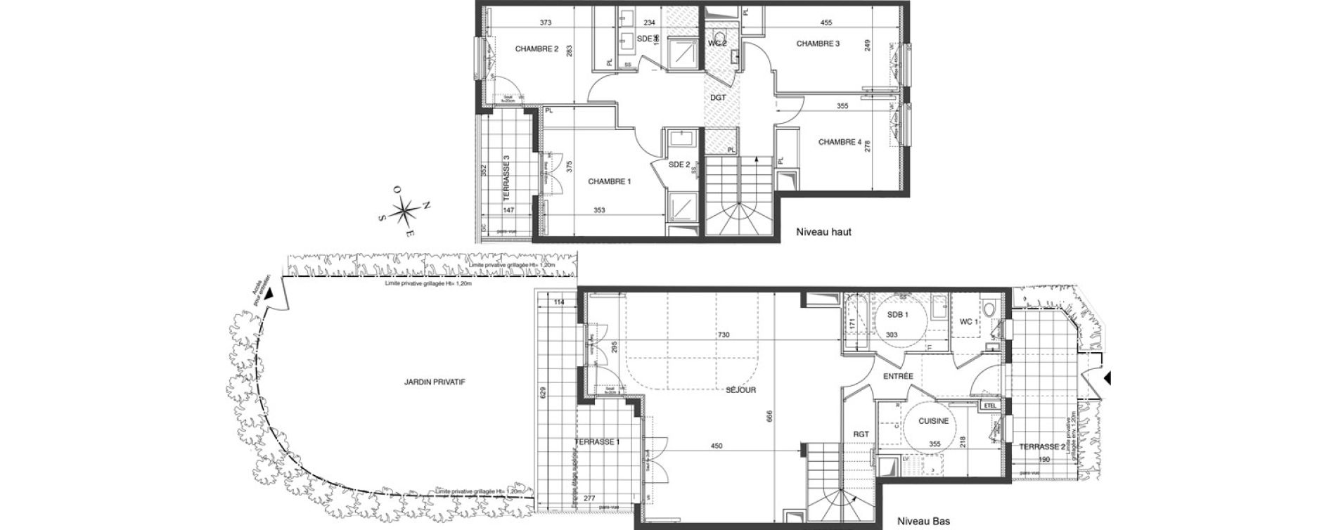 Duplex T5 de 121,20 m2 &agrave; Ch&acirc;tenay-Malabry Robinson