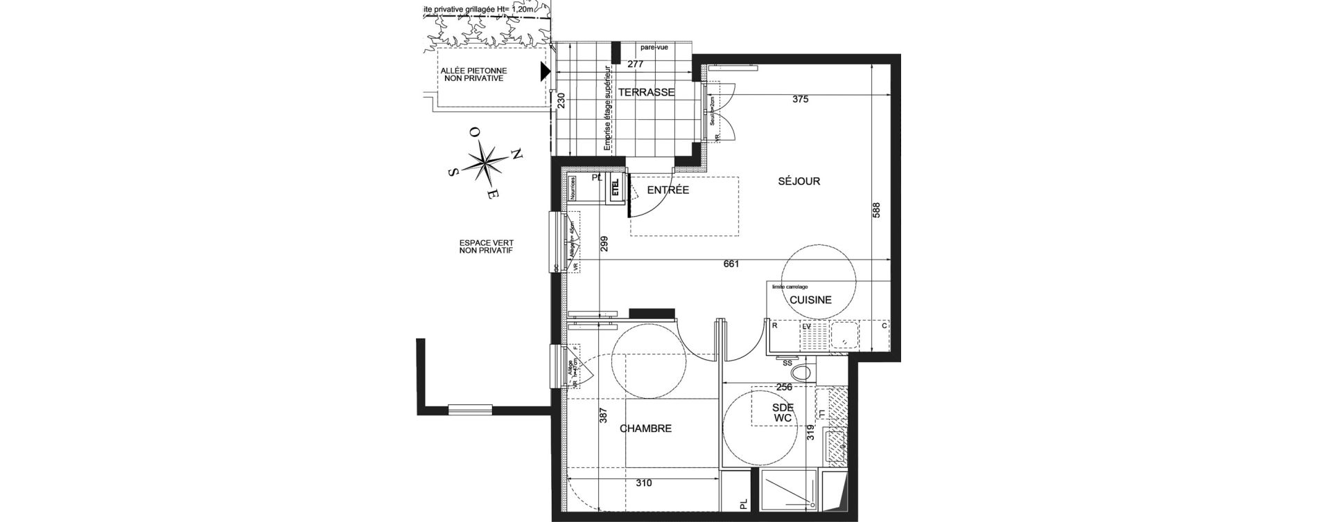 Appartement T2 de 48,95 m2 &agrave; Ch&acirc;tenay-Malabry Robinson