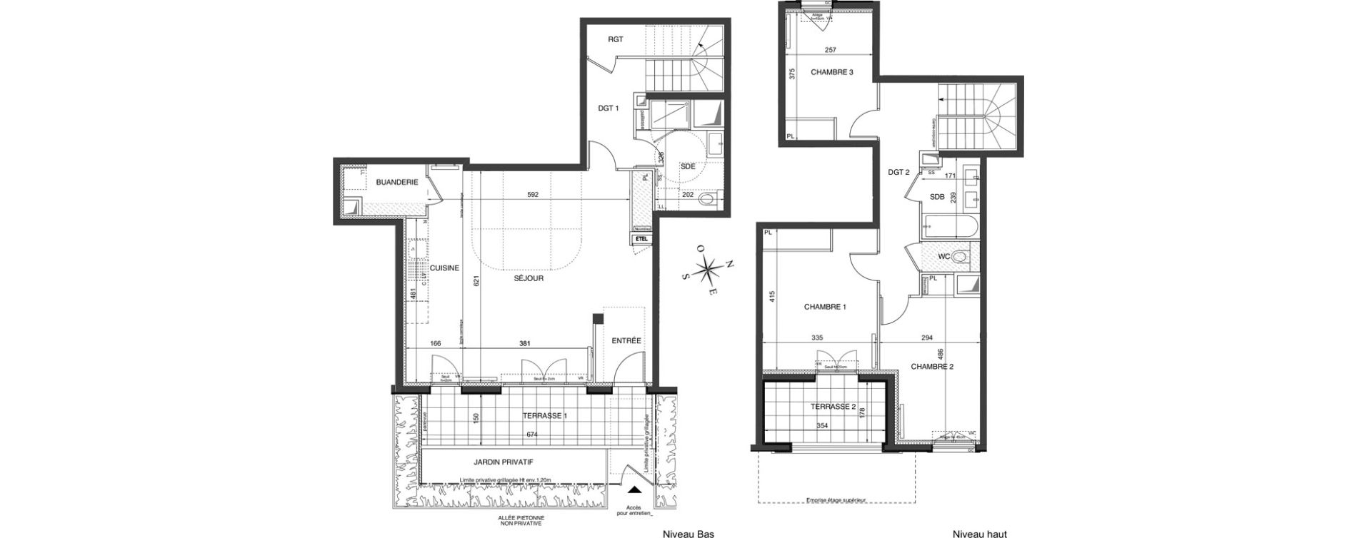 Duplex T4 de 109,30 m2 &agrave; Ch&acirc;tenay-Malabry Robinson