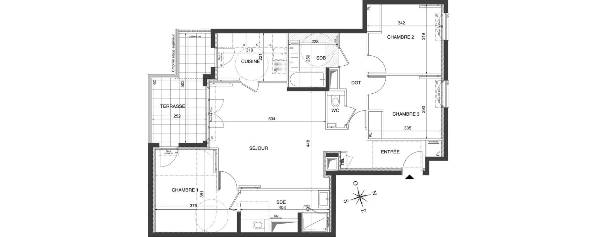 Appartement T4 de 89,20 m2 &agrave; Ch&acirc;tenay-Malabry Robinson