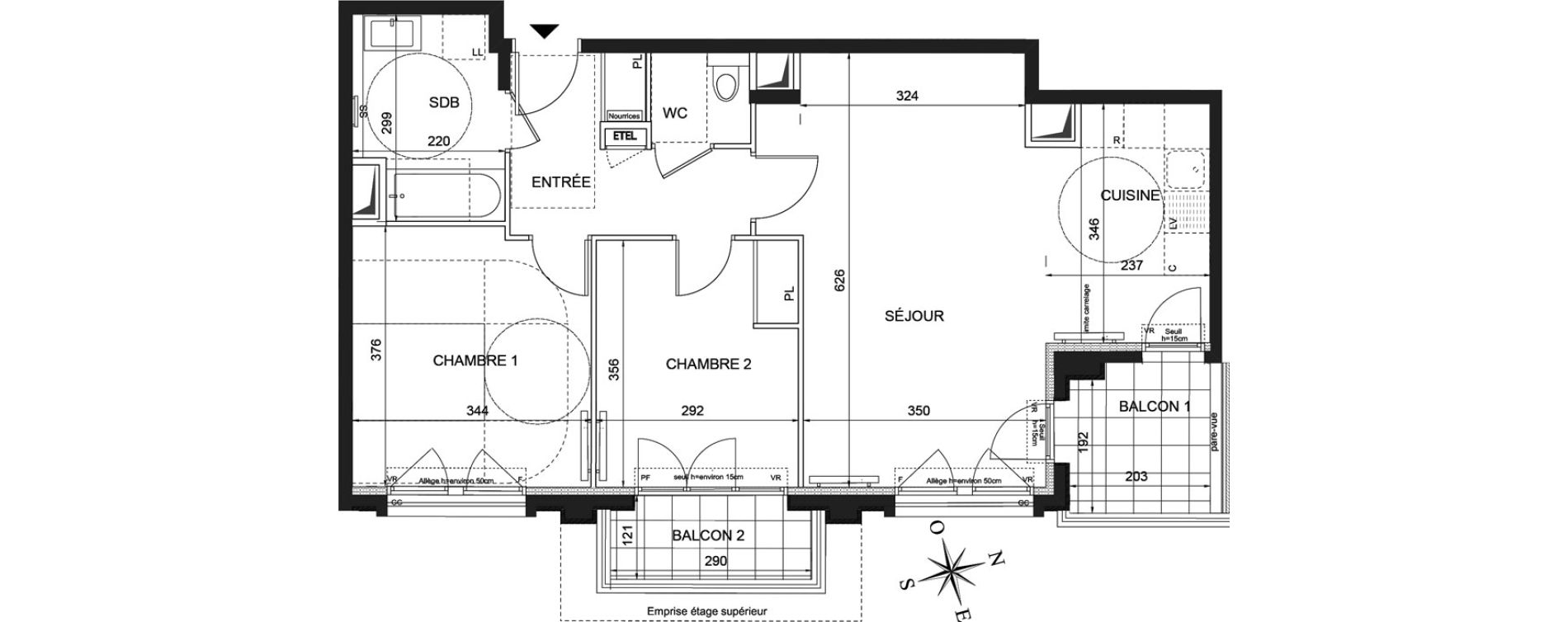 Appartement T3 de 67,85 m2 &agrave; Ch&acirc;tenay-Malabry Robinson