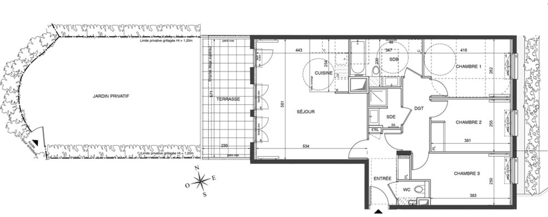 Appartement T4 de 81,50 m2 &agrave; Ch&acirc;tenay-Malabry Robinson