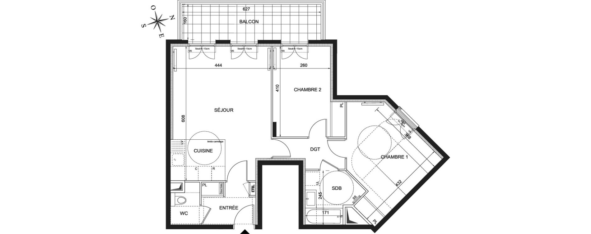 Appartement T3 de 68,40 m2 &agrave; Ch&acirc;tenay-Malabry Robinson