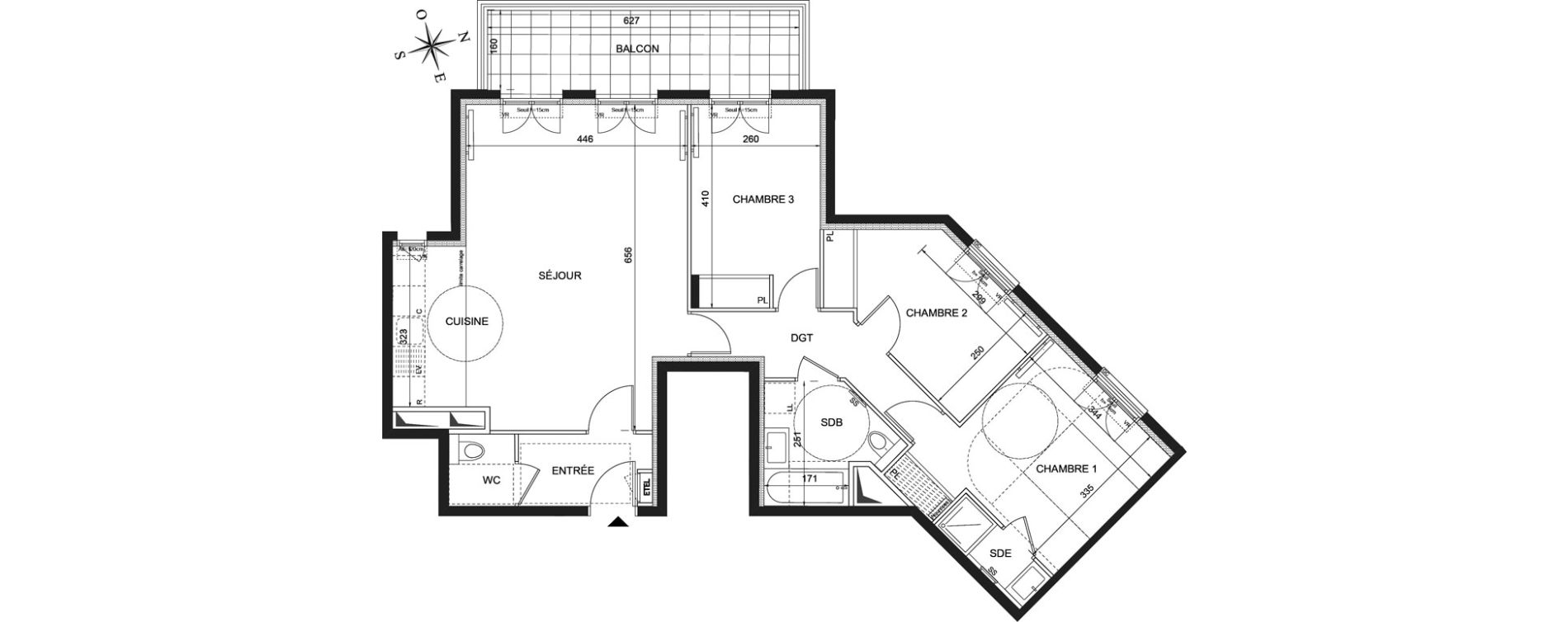 Appartement T4 de 84,95 m2 &agrave; Ch&acirc;tenay-Malabry Robinson