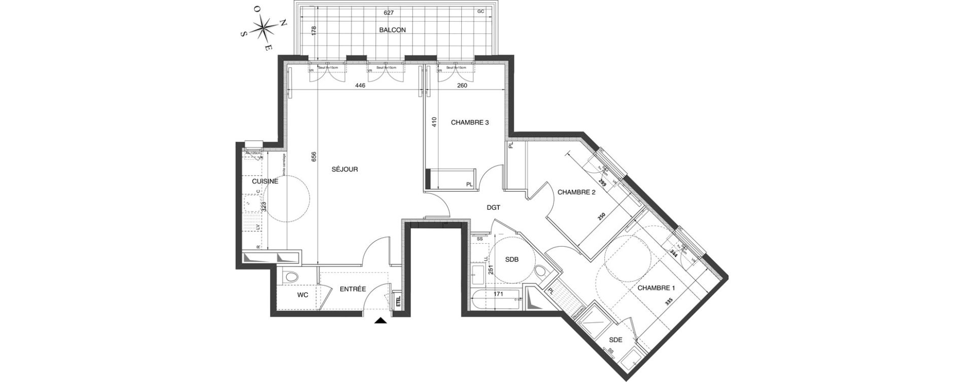 Appartement T4 de 84,85 m2 &agrave; Ch&acirc;tenay-Malabry Robinson