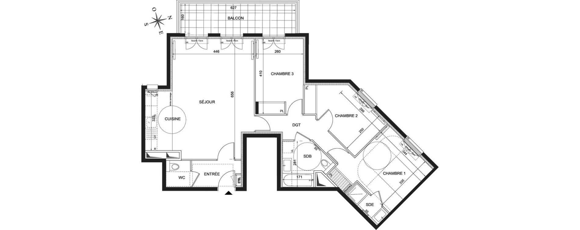 Appartement T4 de 84,95 m2 &agrave; Ch&acirc;tenay-Malabry Robinson