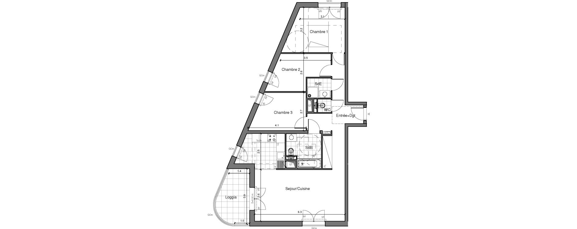 Appartement T4 de 81,84 m2 &agrave; Ch&acirc;tenay-Malabry Lavall&eacute;e