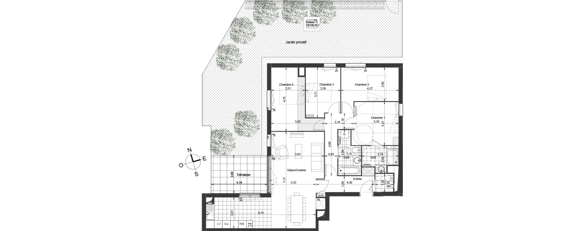 Appartement T5 de 103,65 m2 &agrave; Ch&acirc;tenay-Malabry Centre