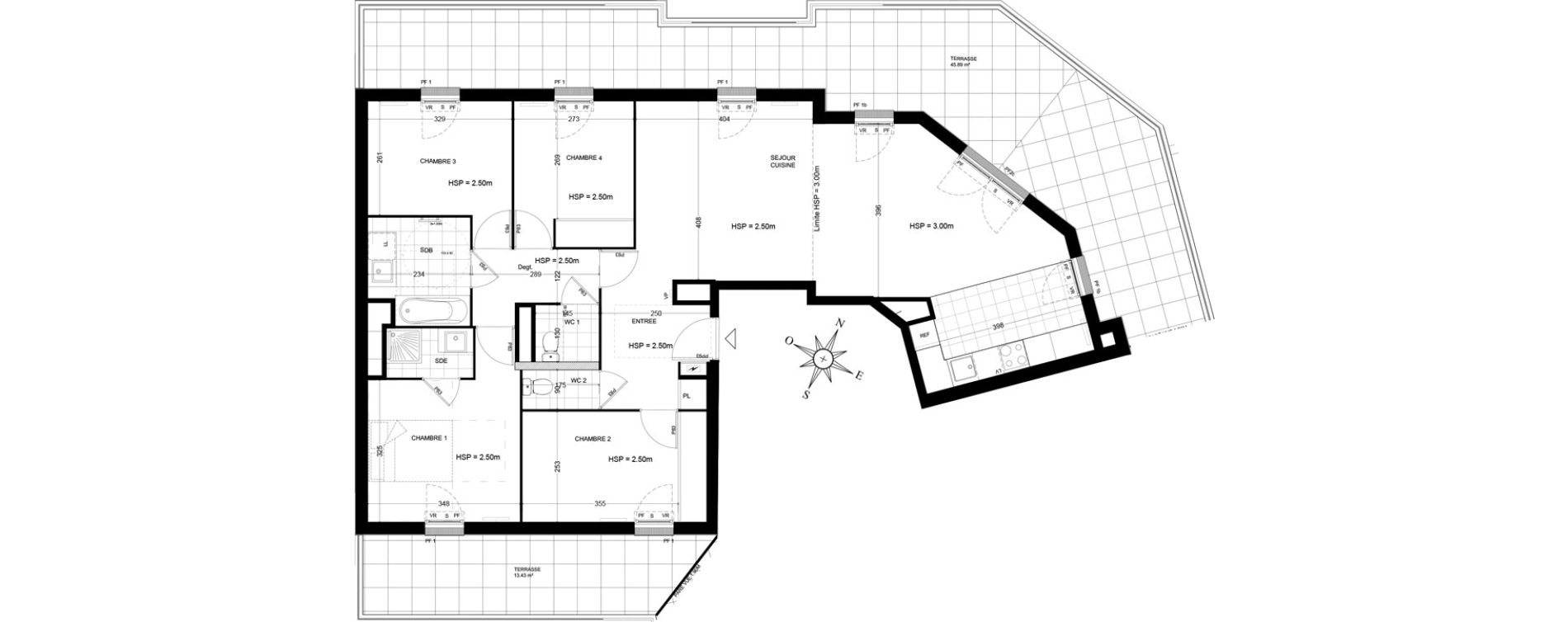 Appartement T5 de 105,41 m2 &agrave; Ch&acirc;tenay-Malabry Houssi&egrave;res
