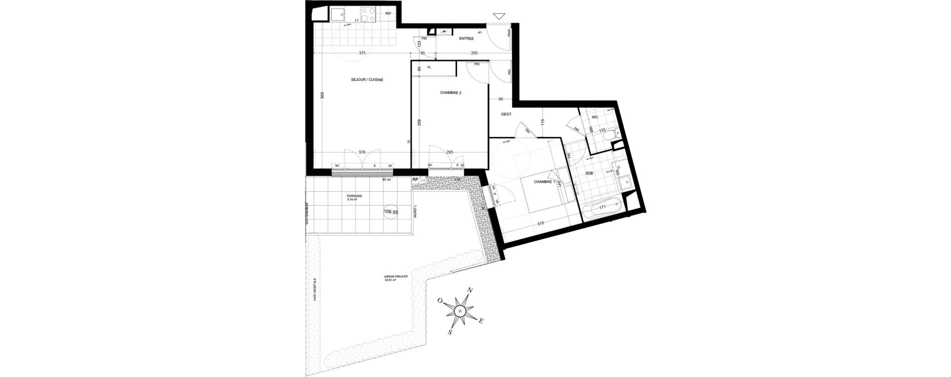 Appartement T3 de 65,27 m2 &agrave; Ch&acirc;tenay-Malabry Houssi&egrave;res