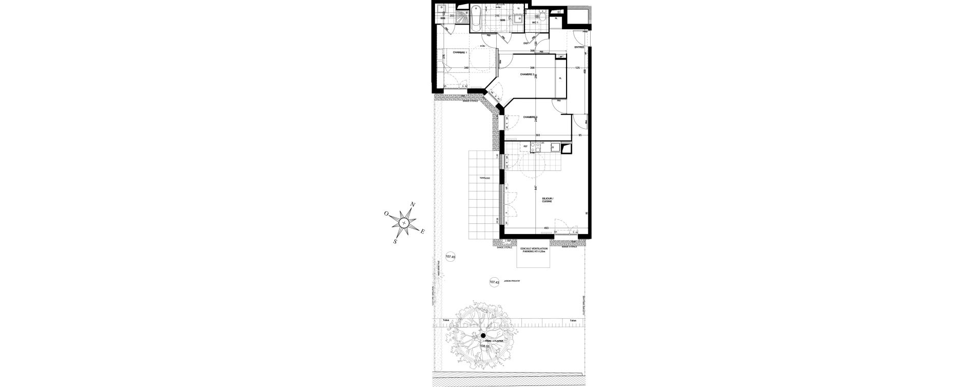 Appartement T4 de 81,25 m2 &agrave; Ch&acirc;tenay-Malabry Houssi&egrave;res