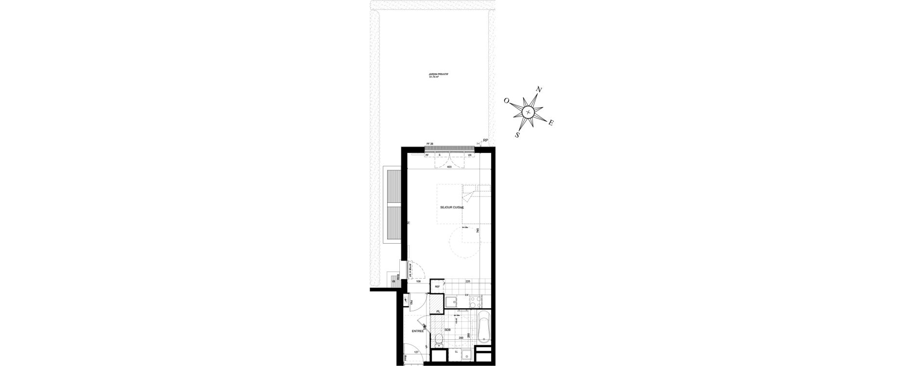 Appartement T1 de 39,09 m2 &agrave; Ch&acirc;tenay-Malabry Houssi&egrave;res