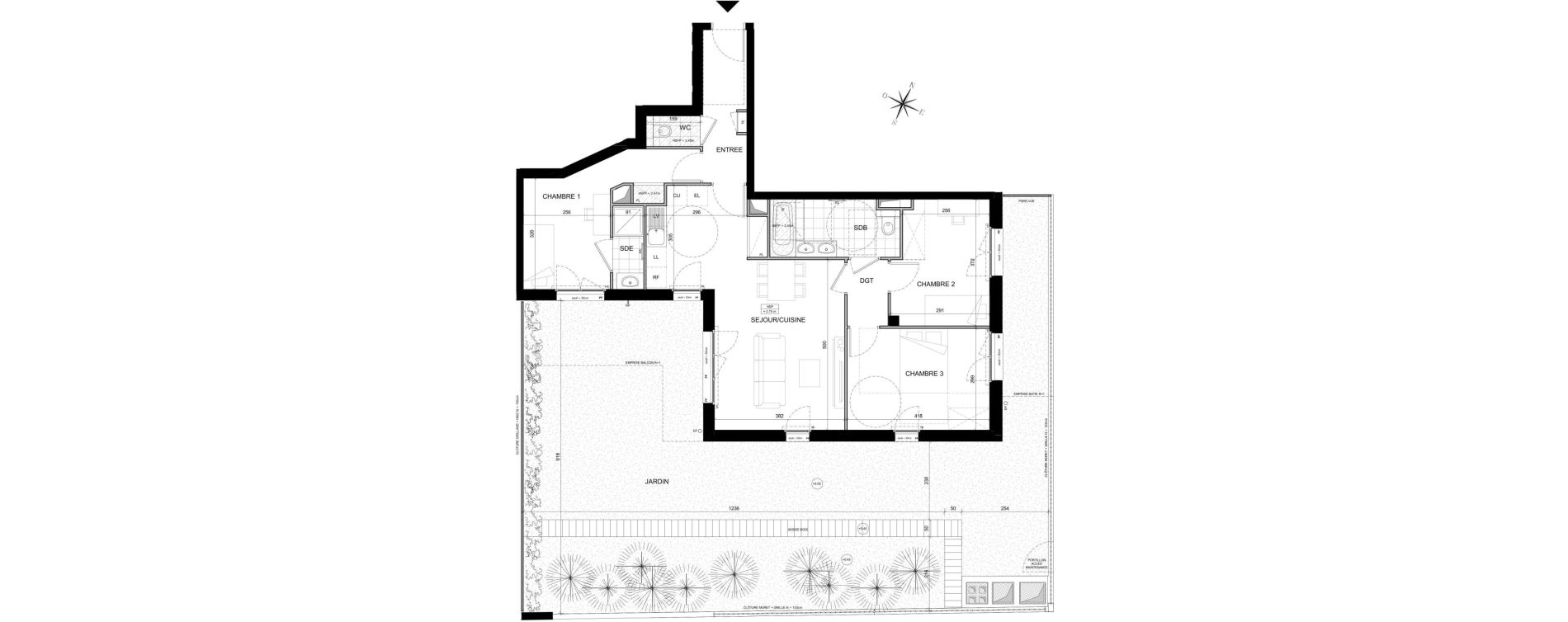 Appartement T4 de 80,05 m2 &agrave; Ch&acirc;tillon Marcel doret